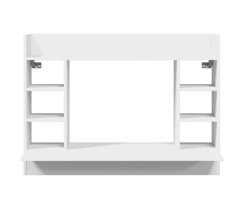 vidaXL sienas rakstāmgalds, balts, 105x48x75 cm, inženierijas koks