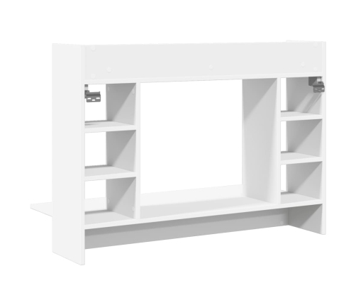 vidaXL sienas rakstāmgalds, balts, 105x48x75 cm, inženierijas koks