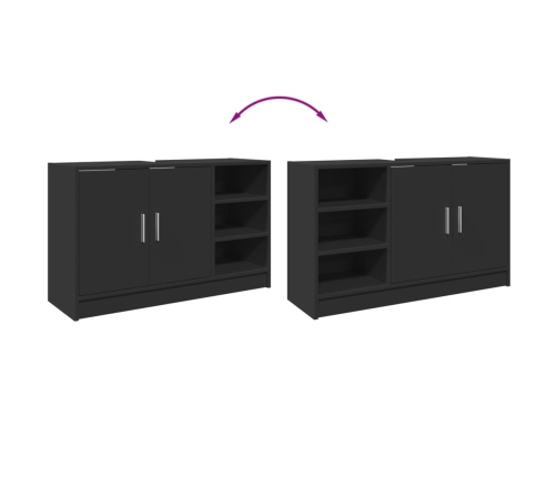 vidaXL izlietnes skapītis, melns, 90x29x55 cm, inženierijas koks