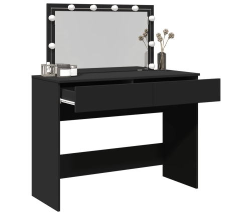 vidaXL spoguļgaldiņš ar LED, 100x40x120 cm, melns