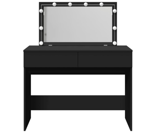 vidaXL spoguļgaldiņš ar LED, 100x40x120 cm, melns