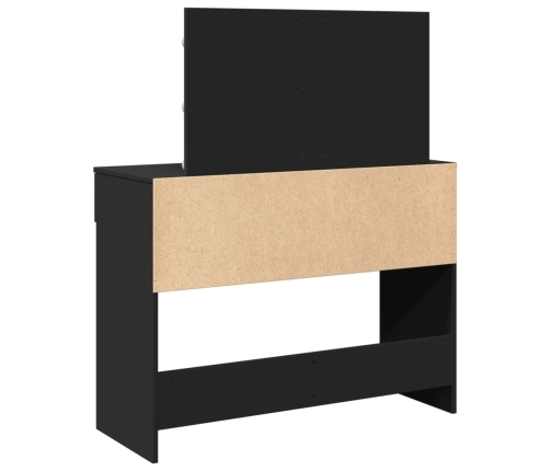 vidaXL spoguļgaldiņš ar LED, 100x40x120 cm, melns