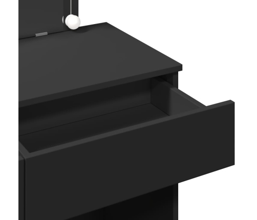 vidaXL spoguļgaldiņš ar LED, 100x40x120 cm, melns