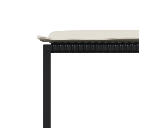 vidaXL 11-daļīgs dārza mēbeļu komplekts, matrači, melna PE rotangpalma