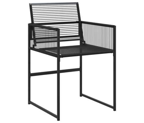 vidaXL 11-daļīgs dārza mēbeļu komplekts, melna PE rotangpalma