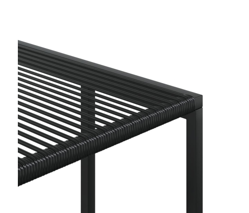 vidaXL 11-daļīgs dārza mēbeļu komplekts, melna PE rotangpalma