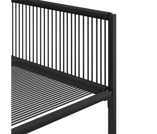 vidaXL 11-daļīgs dārza mēbeļu komplekts, melna PE rotangpalma