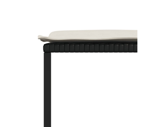 vidaXL 11-daļīgs dārza mēbeļu komplekts, matrači, melna PE rotangpalma