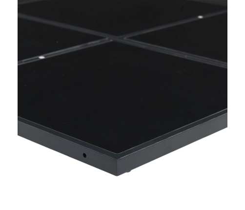 vidaXL 11-daļīgs dārza mēbeļu komplekts ar matračiem, melns tekstilēns