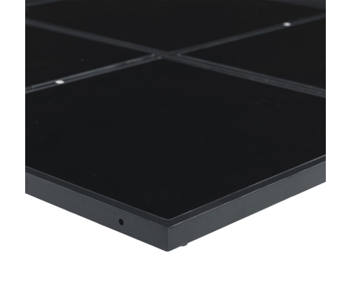 vidaXL 13-daļīgs dārza mēbeļu komplekts ar matračiem, melns tekstilēns