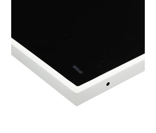 vidaXL 11-daļīgs dārza mēbeļu komplekts ar matračiem, balts tekstilēns