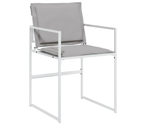 11-Daļīgs Dārza Mēbeļu Komplekts Ar Matračiem, Balts Tekstilēns Vidaxl