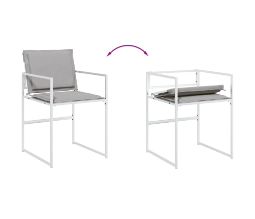 11-Daļīgs Dārza Mēbeļu Komplekts Ar Matračiem, Balts Tekstilēns Vidaxl