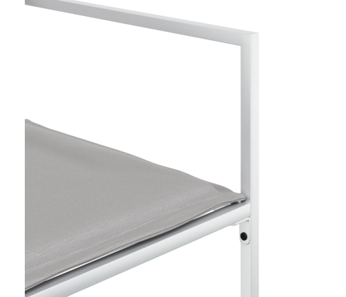 11-Daļīgs Dārza Mēbeļu Komplekts Ar Matračiem, Balts Tekstilēns Vidaxl