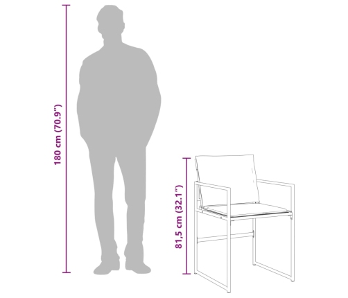 vidaXL 11-daļīgs dārza mēbeļu komplekts ar matračiem, balts tekstilēns