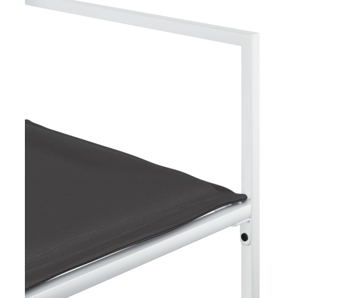 vidaXL 11-daļīgs dārza mēbeļu komplekts ar matračiem, balts tekstilēns