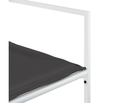 vidaXL 11-daļīgs dārza mēbeļu komplekts ar matračiem, balts tekstilēns