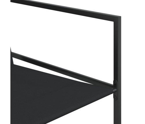 11-Daļīgs Dārza Mēbeļu Komplekts, Melns Tekstilēns Vidaxl