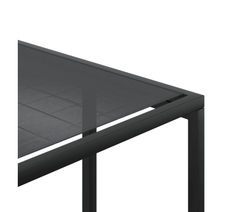 vidaXL 11-daļīgs dārza mēbeļu komplekts, melns tekstilēns