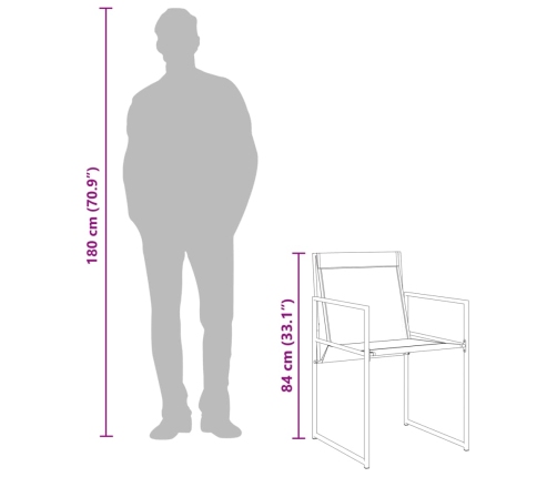 vidaXL 11-daļīgs dārza mēbeļu komplekts, melns tekstilēns