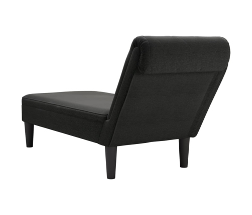 Zvilnis Ar Spilveniem Un Labo Roku Balstu, Melns Audums Vidaxl