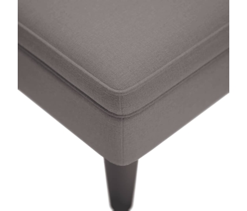 vidaXL zvilnis ar spilveniem un labo roku balstu, pelēkbrūns audums