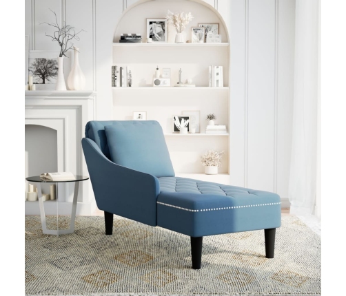 Zvilnis Ar Spilveniem Un Labo Roku Balstu, Zils Samts Vidaxl