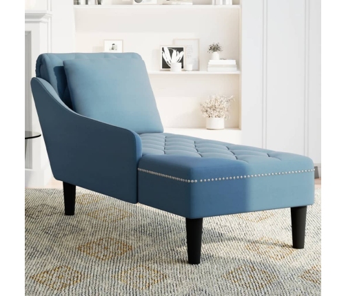 Zvilnis Ar Spilveniem Un Labo Roku Balstu, Zils Samts Vidaxl