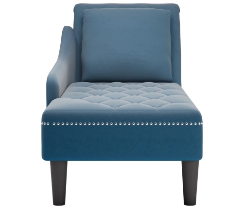 Zvilnis Ar Spilveniem Un Labo Roku Balstu, Zils Samts Vidaxl