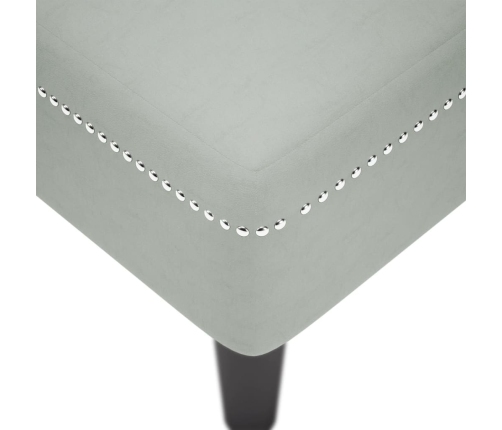 vidaXL zvilnis ar spilveniem un labo roku balstu, gaiši pelēks samts