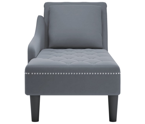 Zvilnis Ar Spilveniem Un Labo Roku Balstu Tumši Pelēks Samts Vidaxl