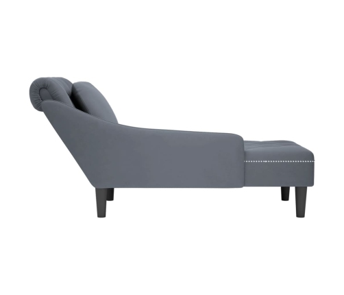 Zvilnis Ar Spilveniem Un Labo Roku Balstu Tumši Pelēks Samts Vidaxl