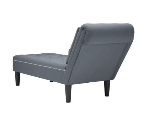 Zvilnis Ar Spilveniem Un Labo Roku Balstu Tumši Pelēks Samts Vidaxl