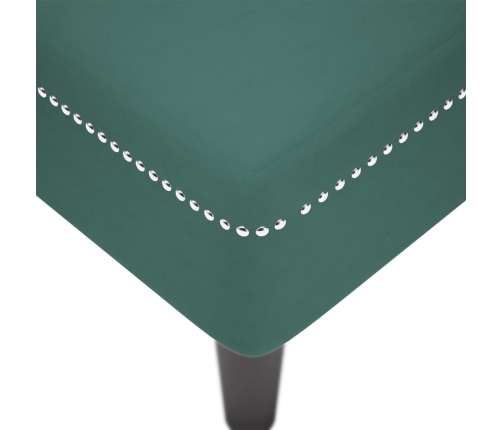 vidaXL zvilnis ar spilveniem un labo roku balstu tumši zaļš samts