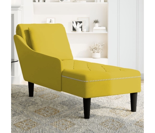 Zvilnis Ar Spilveniem Un Labo Roku Balstu, Dzeltens Samts Vidaxl