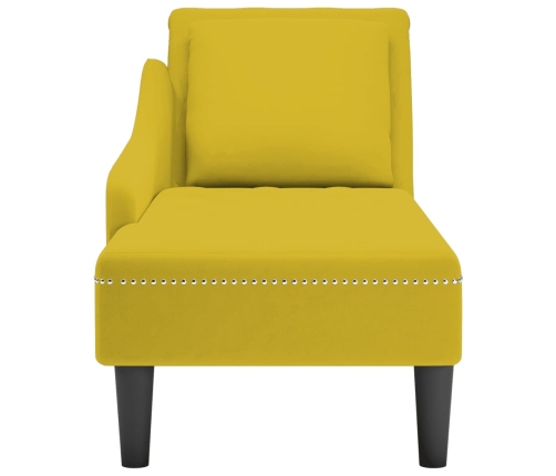 Zvilnis Ar Spilveniem Un Labo Roku Balstu, Dzeltens Samts Vidaxl