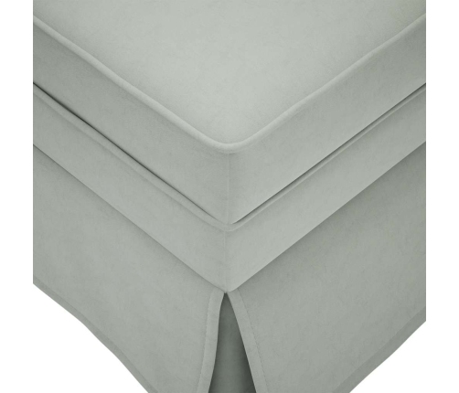 vidaXL zvilnis ar polsteris un labo roku balstu, gaiši pelēks samts