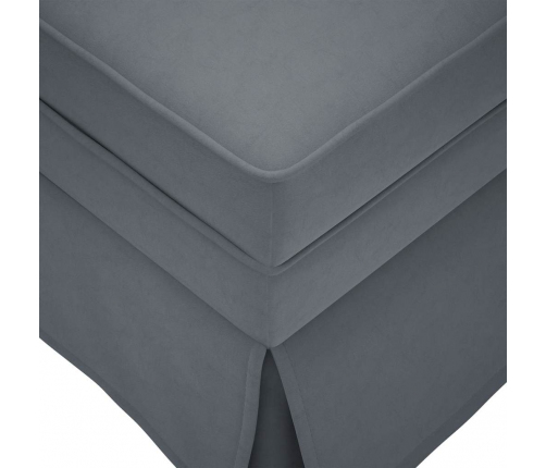 vidaXL zvilnis ar polsteris un labo roku balstu, tumši pelēks samts