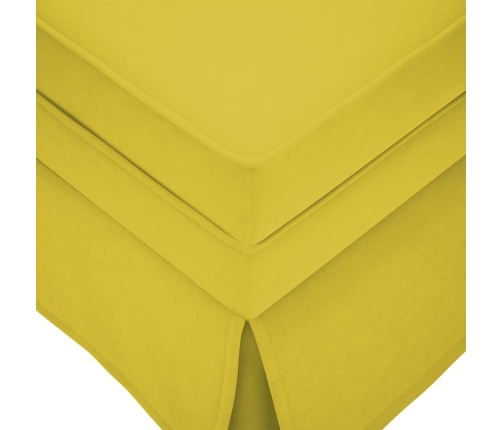 vidaXL zvilnis ar balstu un labo roku balstu, dzeltens samts