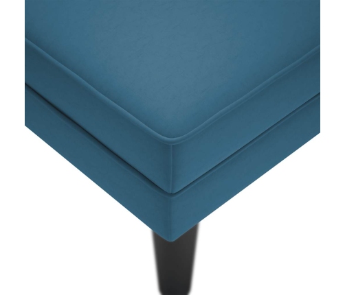 vidaXL zvilnis ar spilveniem un labo roku balstu, zils samts