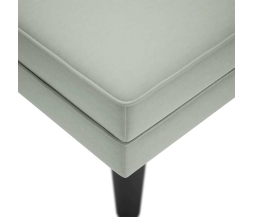 vidaXL zvilnis ar spilveniem un labo roku balstu, gaiši pelēks samts