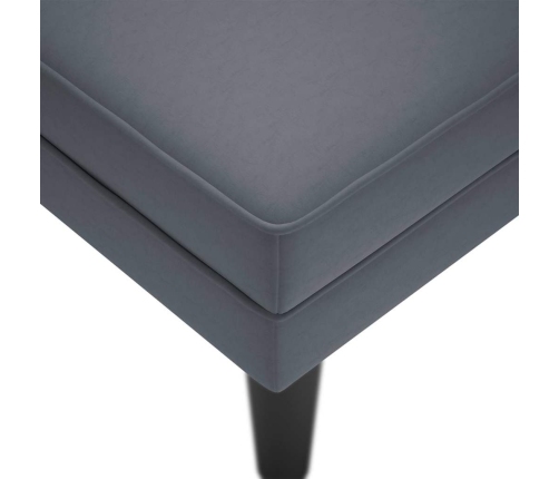 vidaXL zvilnis ar spilveniem un labo roku balstu tumši pelēks samts