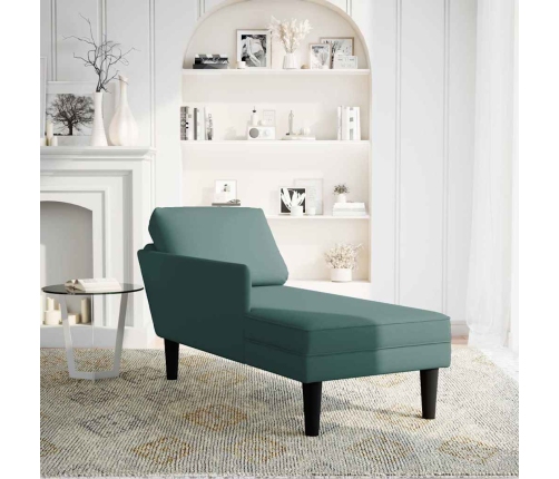 Zvilnis Ar Spilveniem Un Labo Roku Balstu Tumši Zaļš Samts Vidaxl