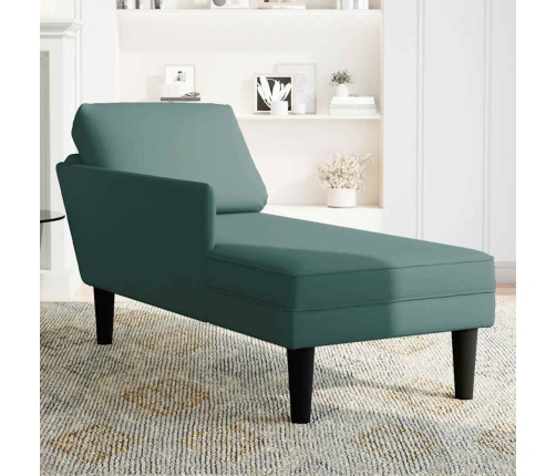 Zvilnis Ar Spilveniem Un Labo Roku Balstu Tumši Zaļš Samts Vidaxl