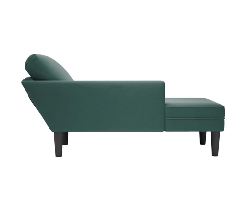 Zvilnis Ar Spilveniem Un Labo Roku Balstu Tumši Zaļš Samts Vidaxl