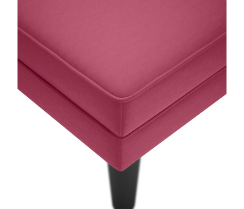 vidaXL zvilnis ar spilveniem un labo roku balstu, vīnsarkans samts