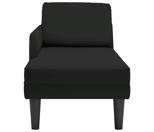 vidaXL zvilnis ar spilveniem un labo roku balstu, melns samts