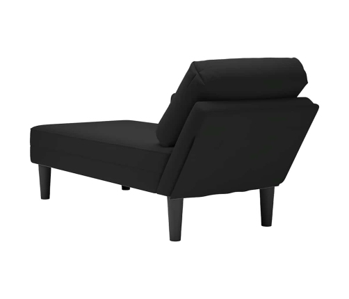 vidaXL zvilnis ar spilveniem un labo roku balstu, melns samts