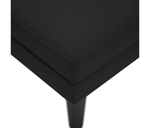 vidaXL zvilnis ar spilveniem un labo roku balstu, melns samts