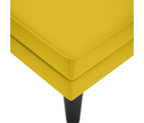 vidaXL zvilnis ar spilveniem un labo roku balstu, dzeltens samts